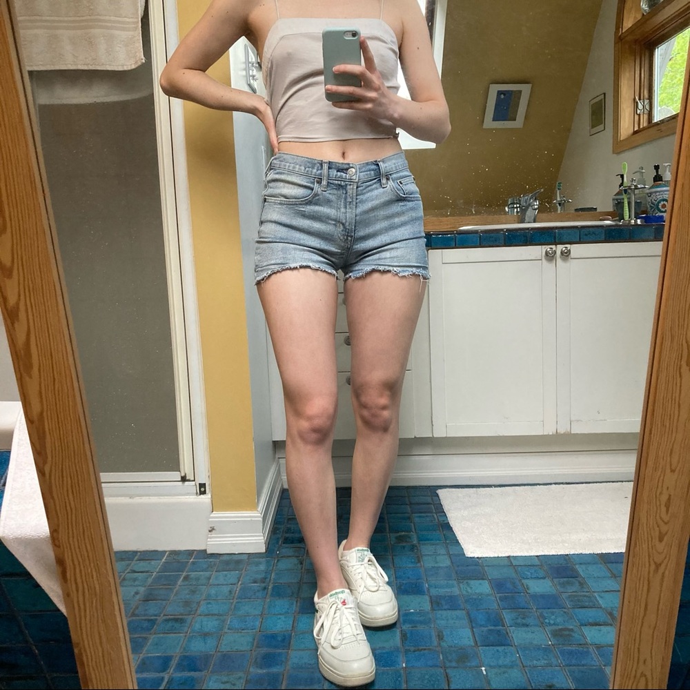 Light Wash Jean Shorts